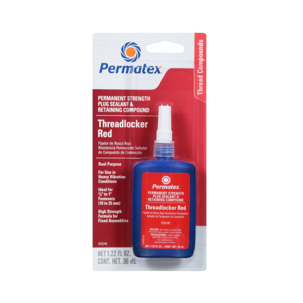 Fijador de Roscas Rojo Alta Resistencia PERMATEX