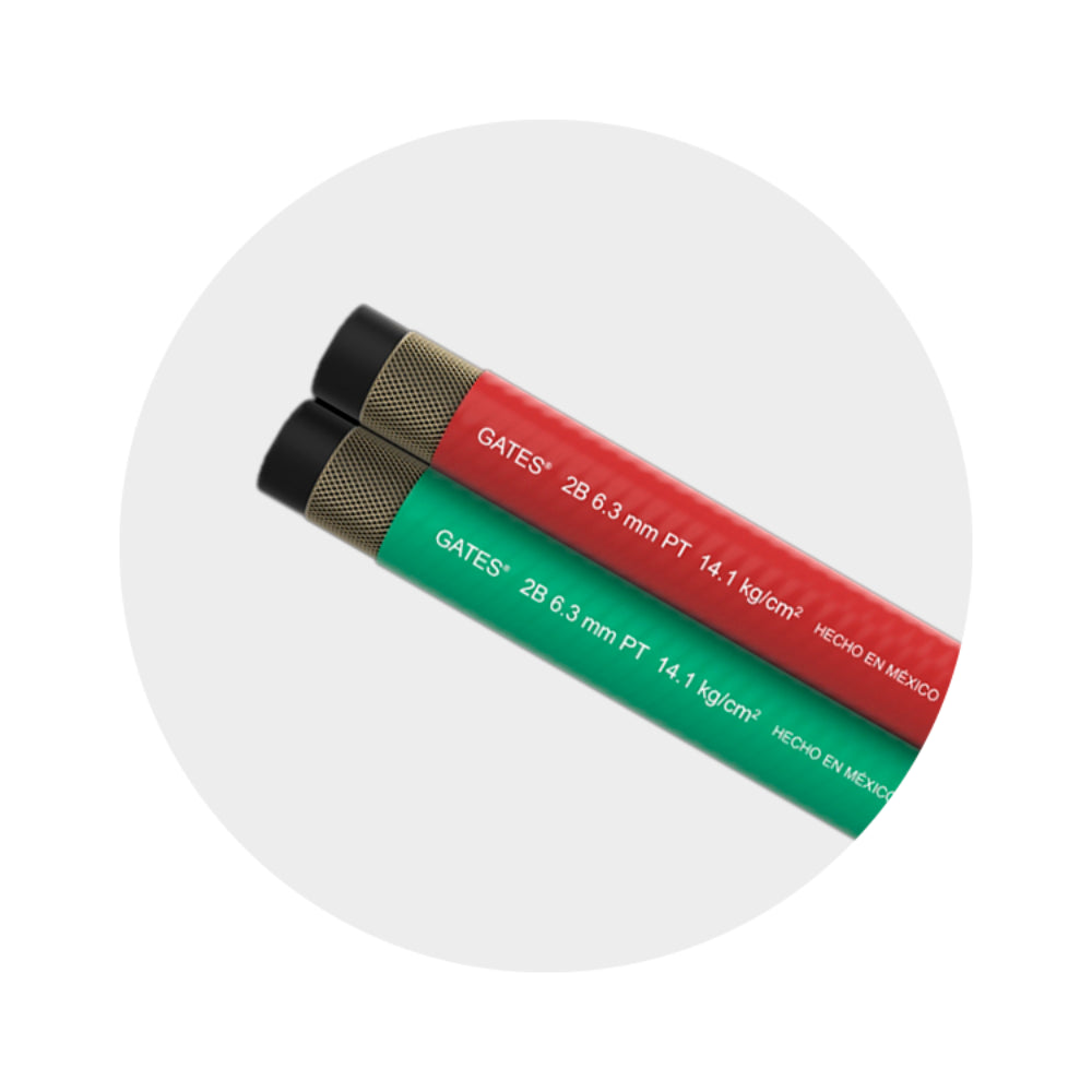 Manguera Gemela para Oxigeno y Acetileno 200PSI 2B GATES 1/4"