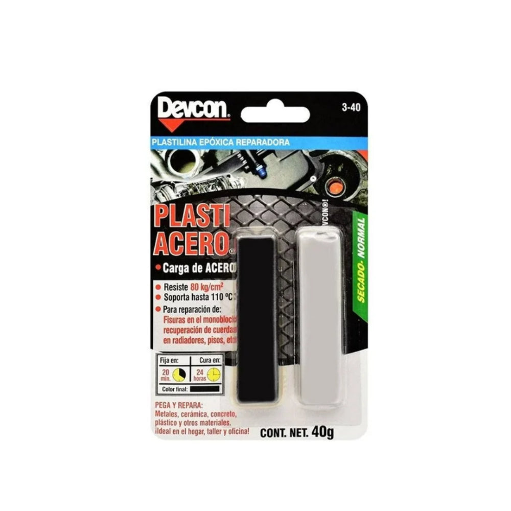 Plastilina Epóxica Devcon Plastiacero Reparadora 40 g