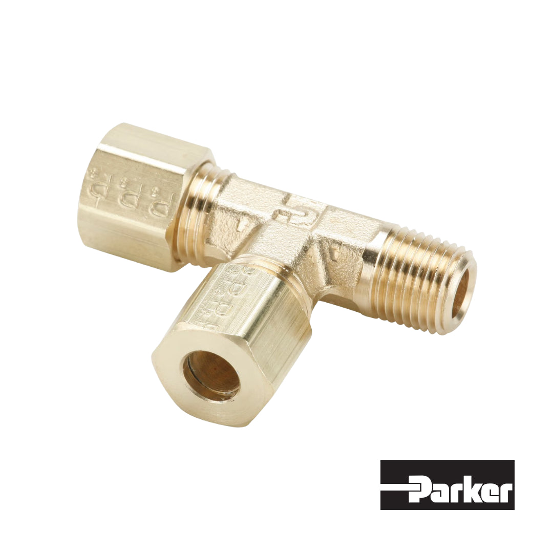 Tee Macho NPT Compresión Parker 71F 6 4
