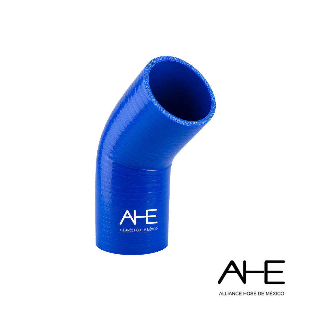 Codo 45° de Silicón AHE AHP4533400 3BL 4 x 9.5 largo 3 capas