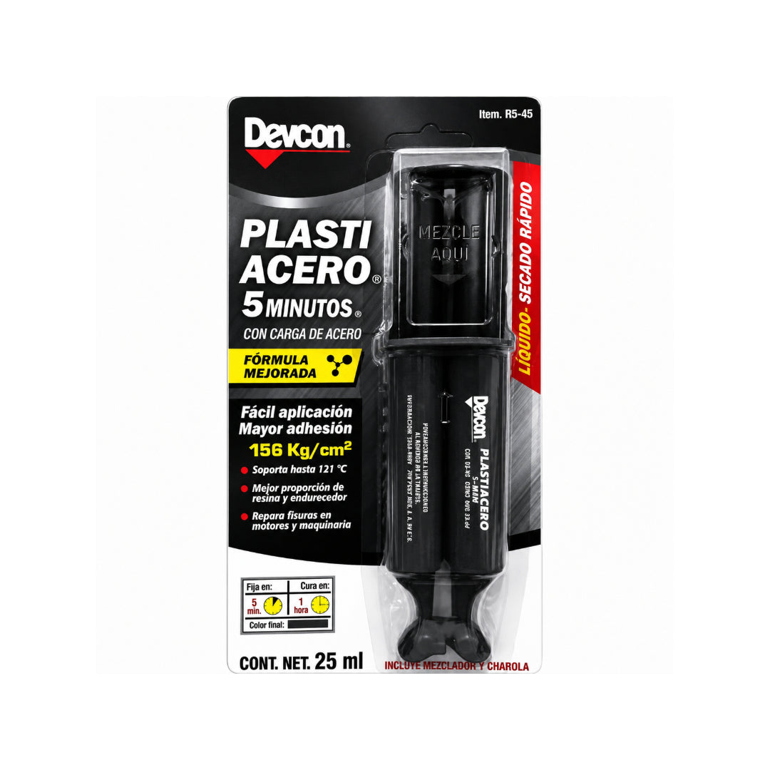 Pegamento Plastiacero Epóxico 5 Minutos R5-45 25ml
