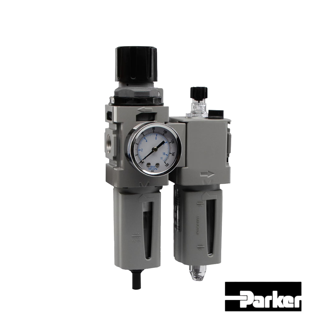 Conjunto filtro regulador y lubricador Parker P32CA94GEMNNLNW