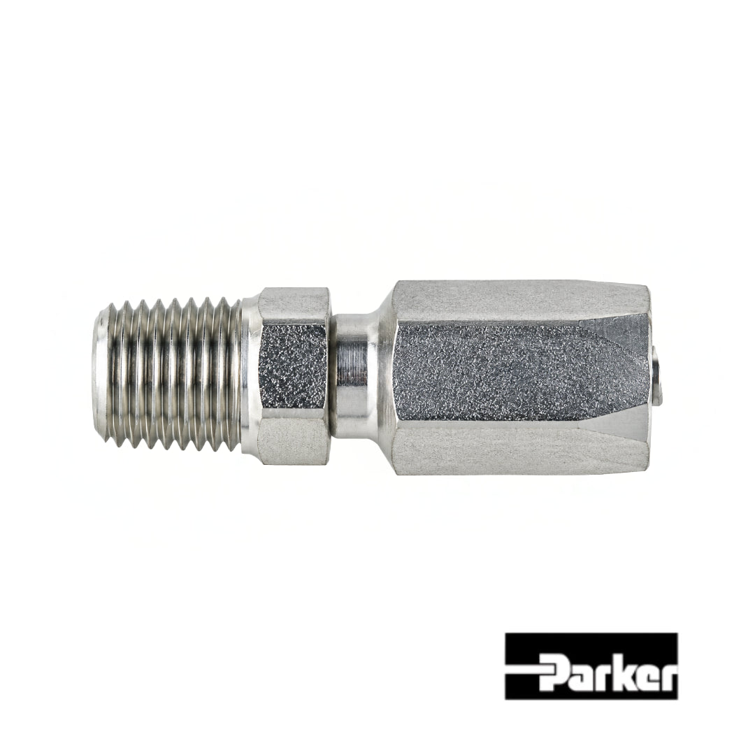 Conexión Parker 20120 8 8 Macho NPTF Rígida Recta Serie 20