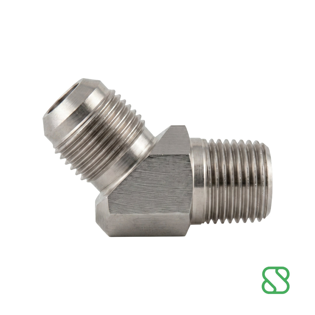 Adaptador Codo 45° Macho NPTF a Macho JIC Z2023 16 16